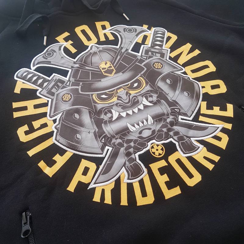 PRIDE OR DIE fight for honor hoodie-Black